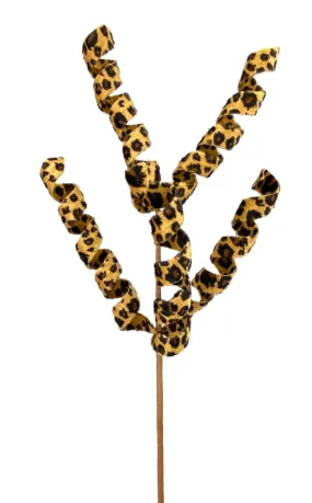16" Fuzzy Leopard Curly Pick