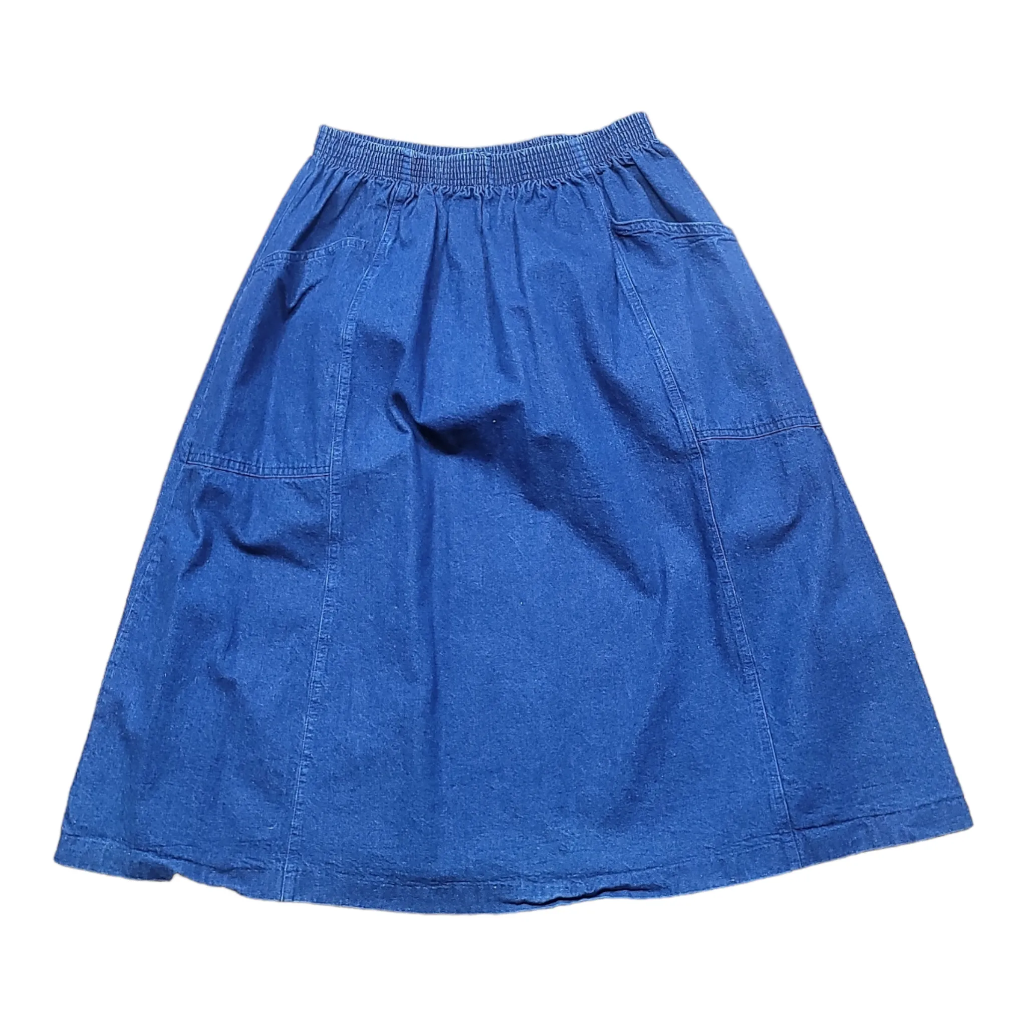 70s Vintage G.O.B. Clothing Company Pleated Denim Skirt XL