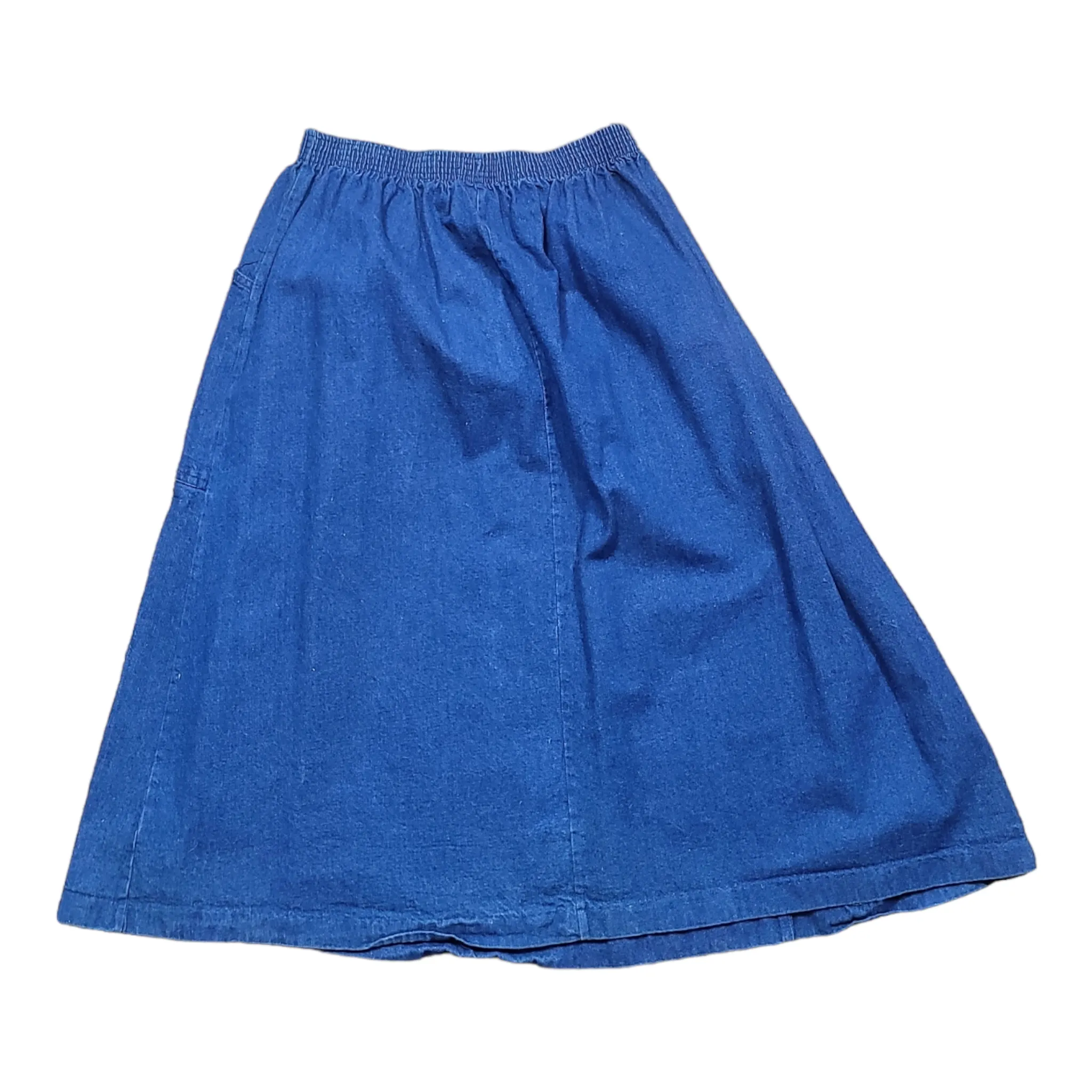 70s Vintage G.O.B. Clothing Company Pleated Denim Skirt XL
