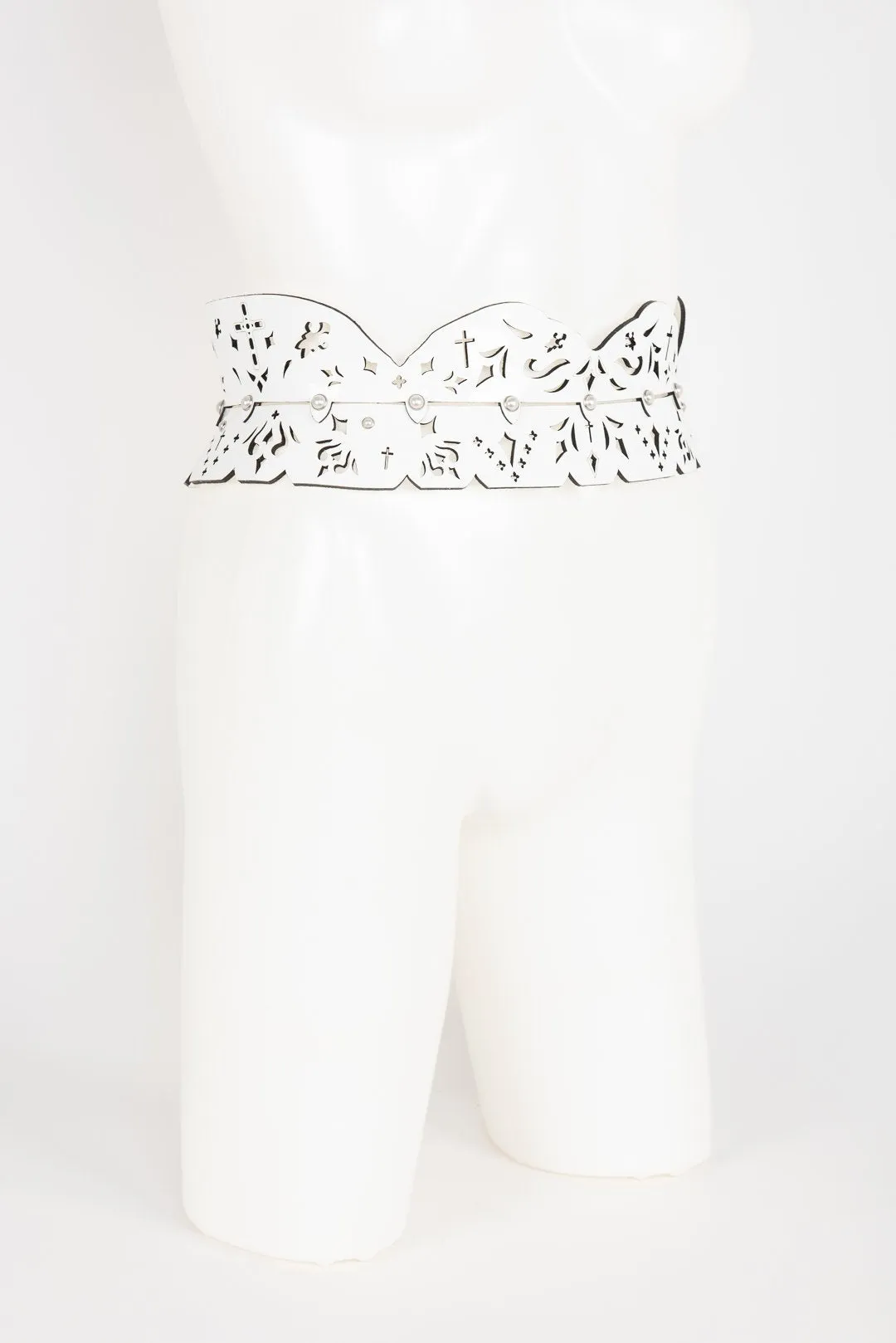 Bianco Skinny Garter