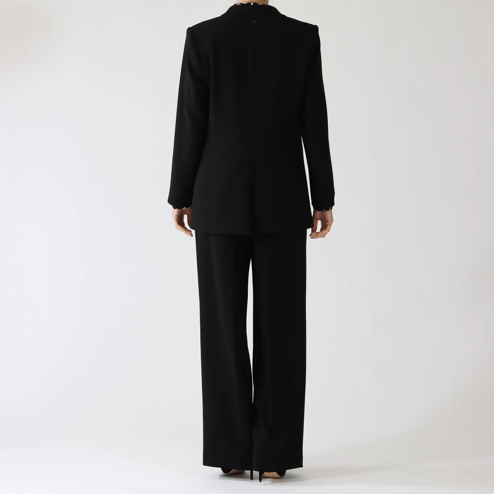 Black Double Breasted Formal Blazer