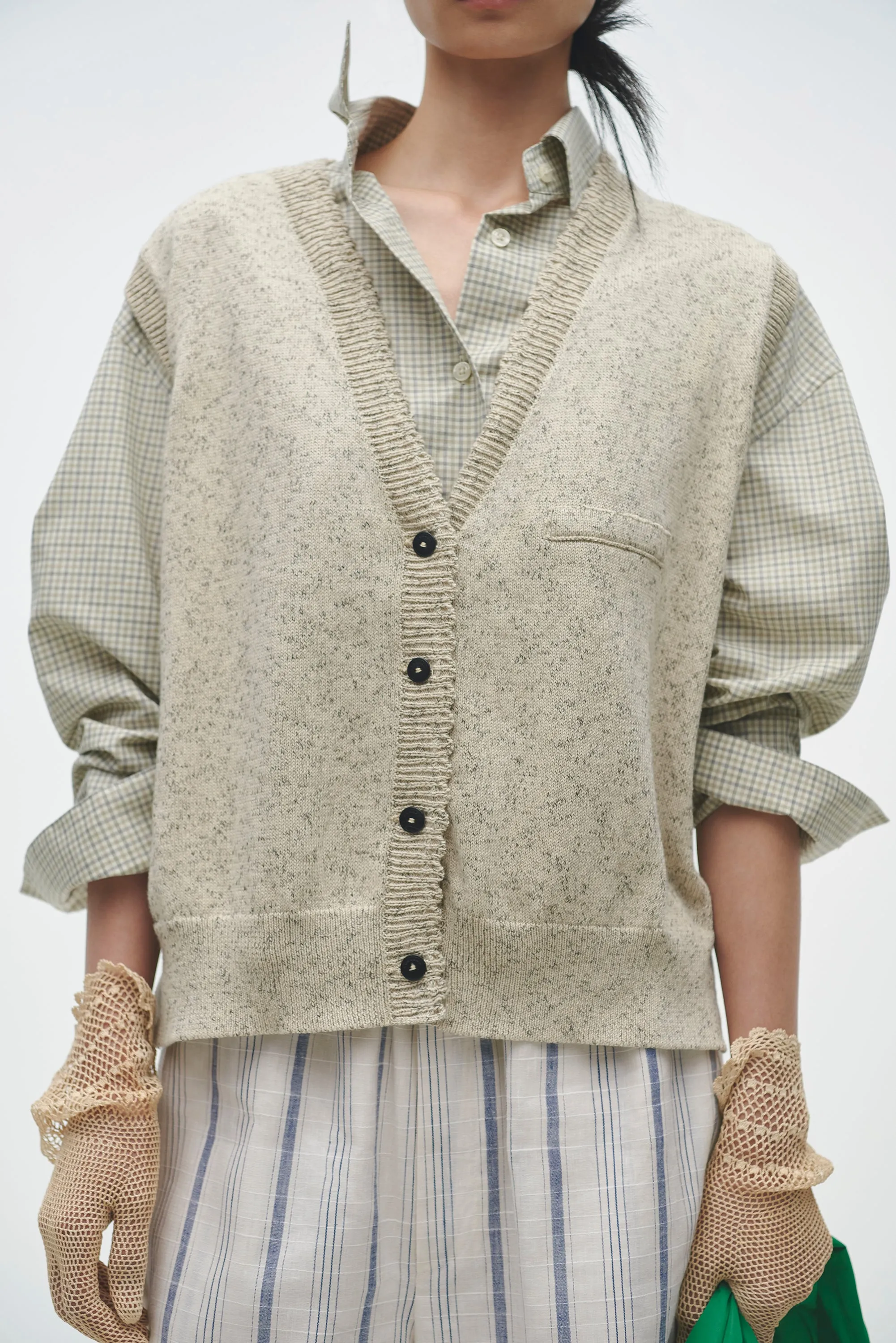 Cordera - Flecked Cotton Waistcoat