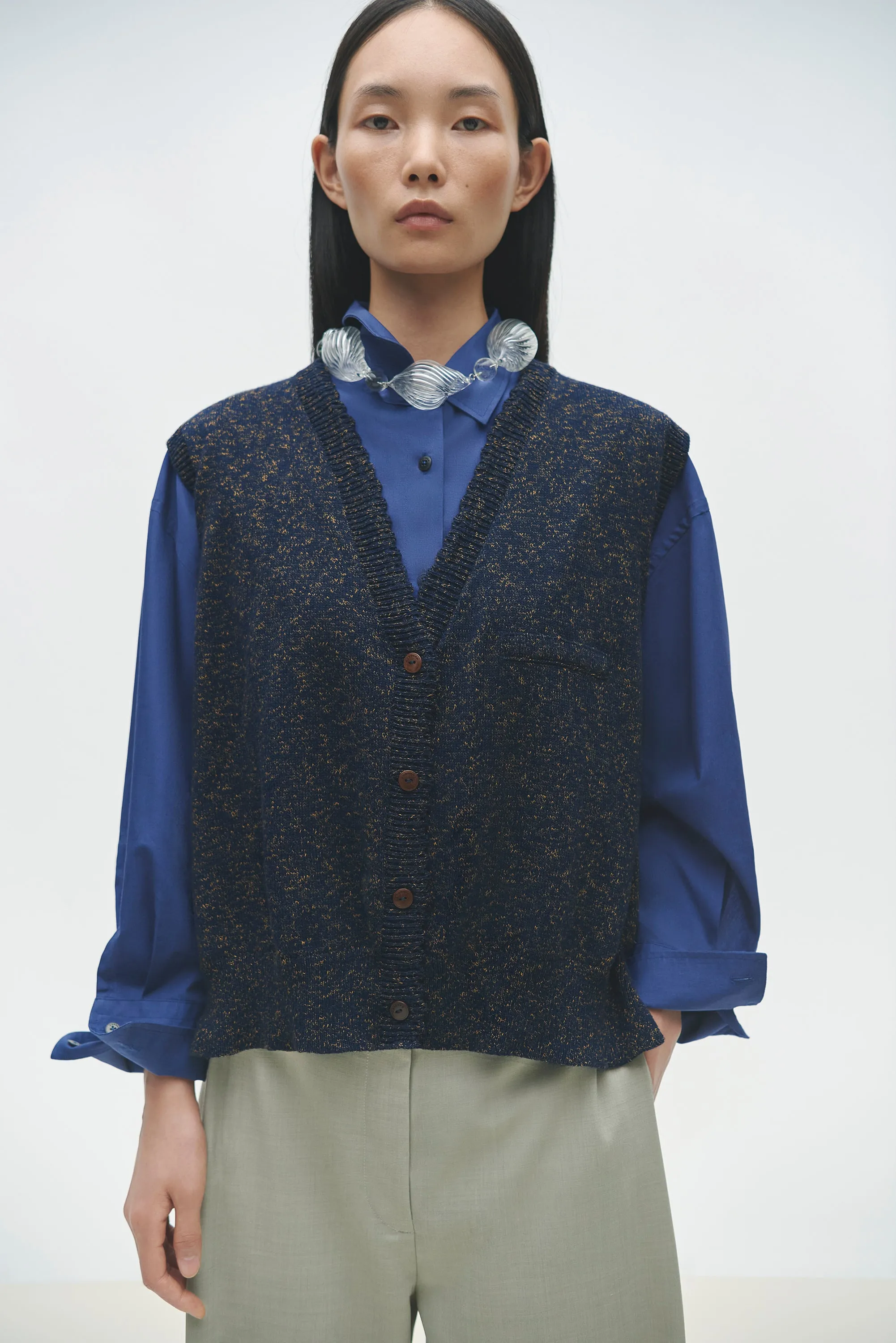 Cordera - Flecked Cotton Waistcoat