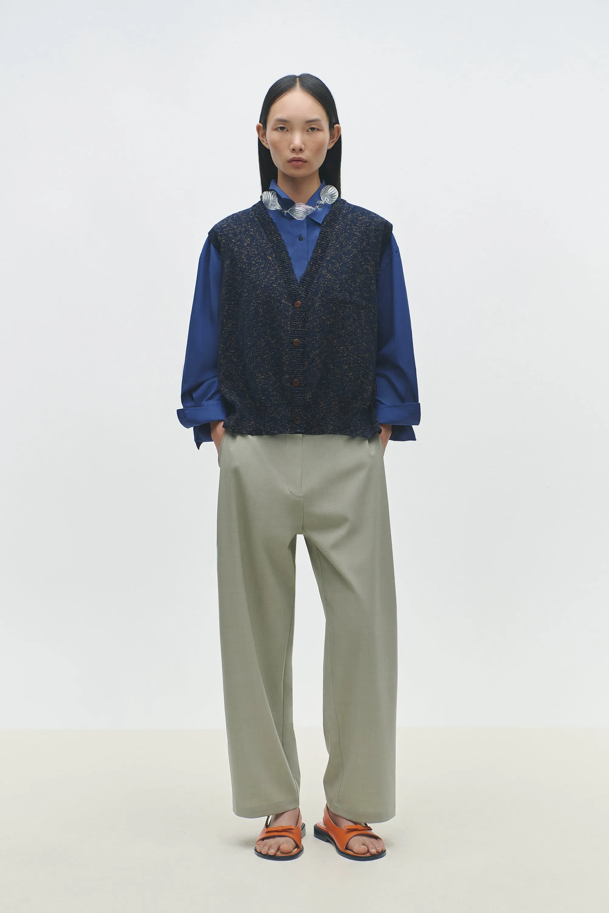 Cordera - Flecked Cotton Waistcoat