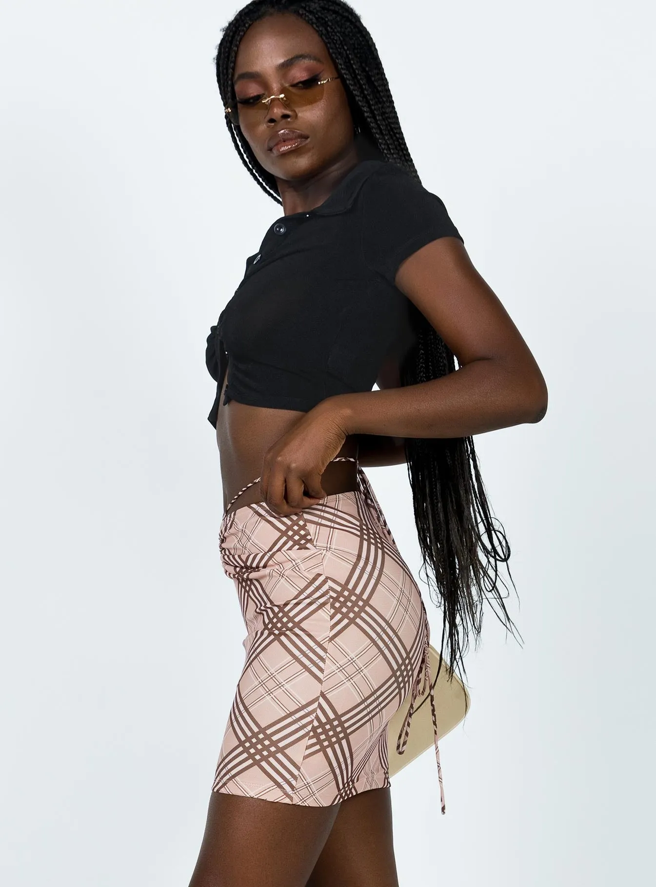 Dom Mini Skirt Brown