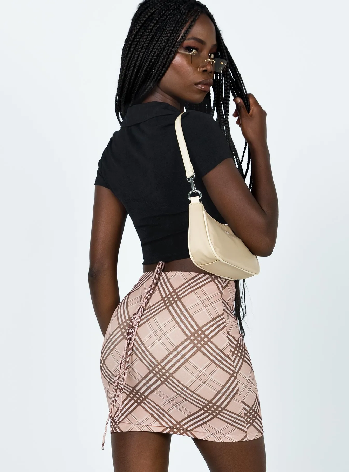 Dom Mini Skirt Brown