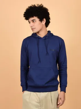 Flawless Men's Blue Solid Hoodie