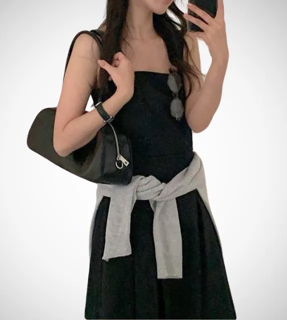 Gwen Pleated Structure Long Dress