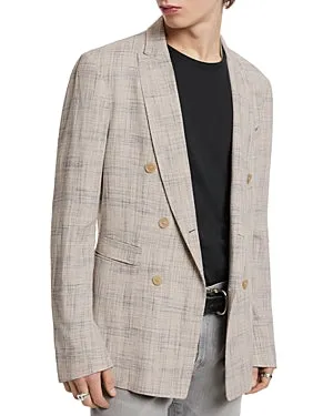 John Varvatos Namo Peak Lapel Double Breasted Sport Coat Suit Jacket 42R Tan