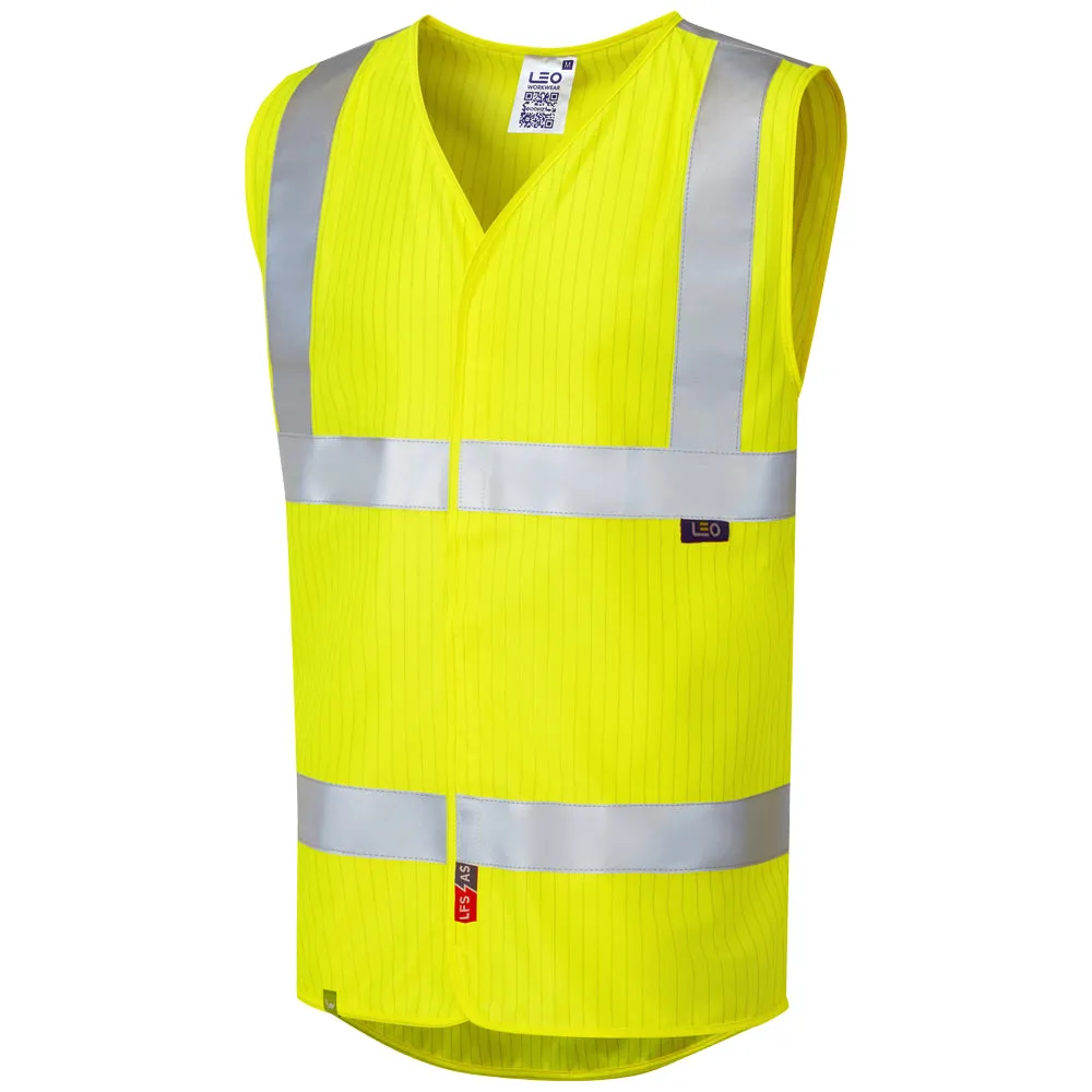 LEO CLIFTON Retromax Flame Retardant Hi-Vis Waistcoat Vest