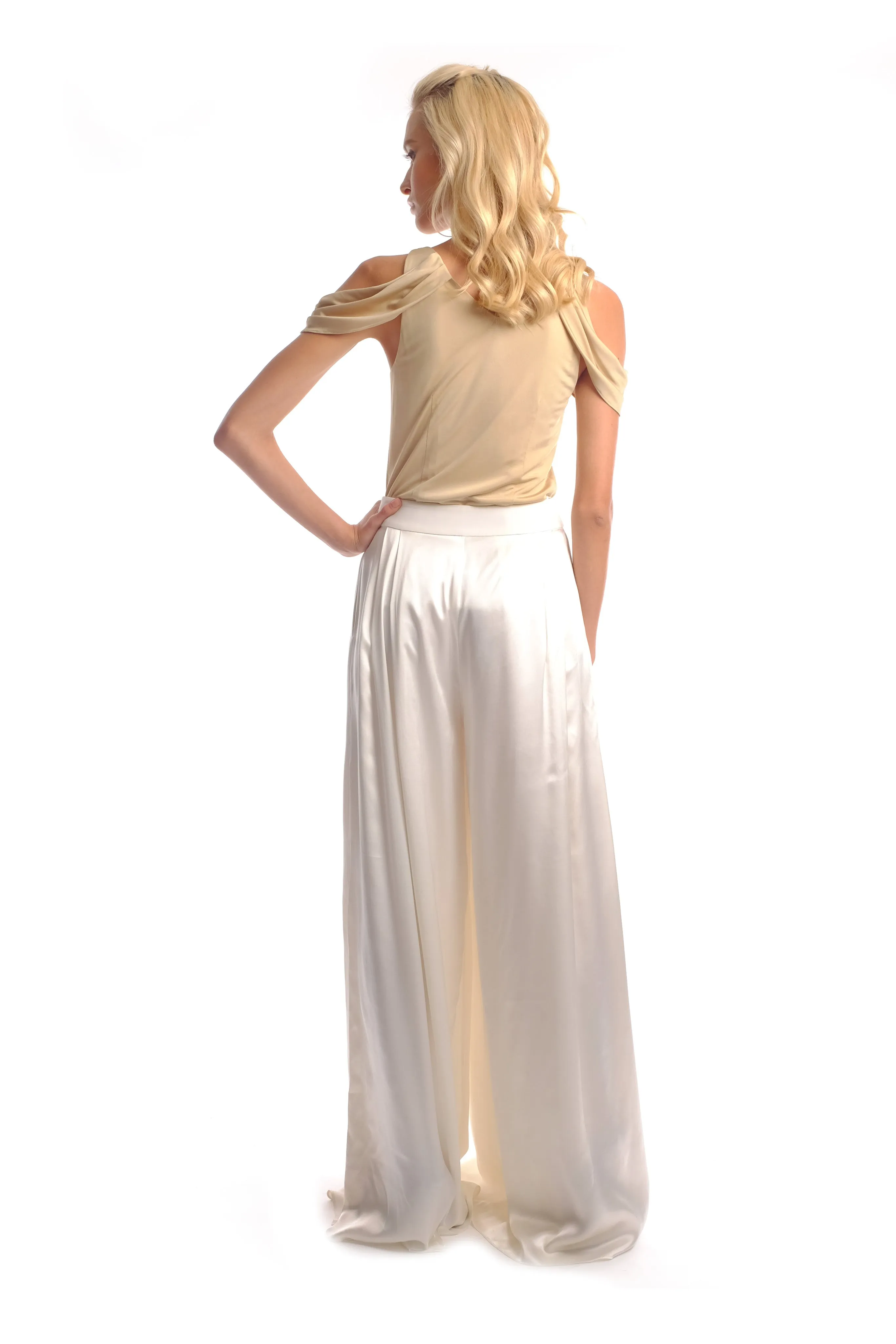 Moxia Drape Shoulder Jersey Top