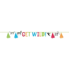 Party Animals Get Wild Tassel Banner - CLEARANCE