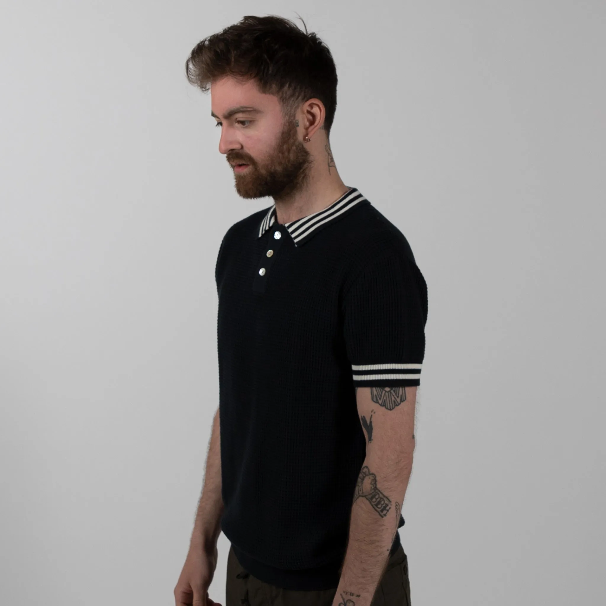 Polo Neck Sweater - Navy