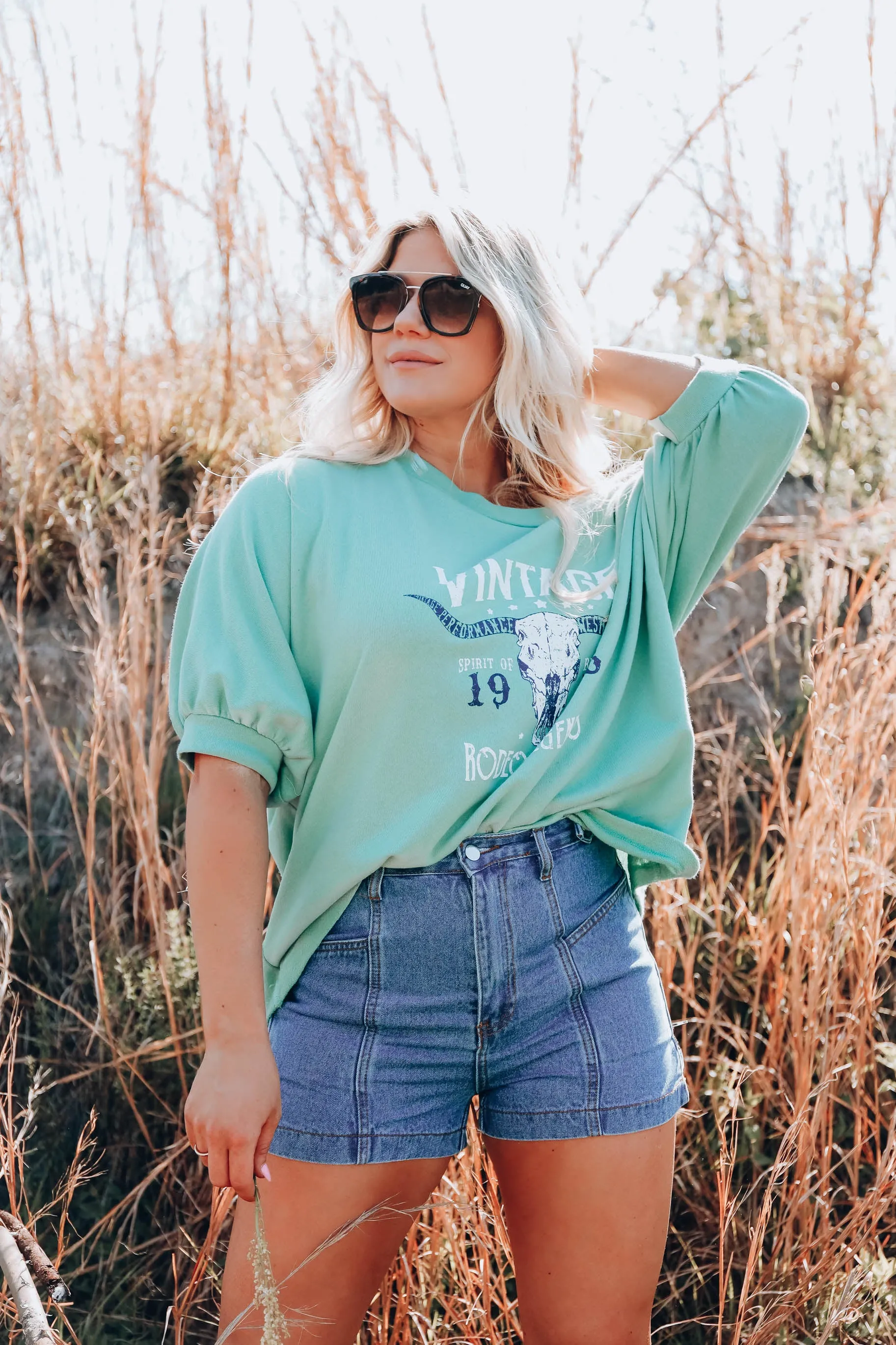 Rodeo Legends Graphic Sweatshirt- Sage