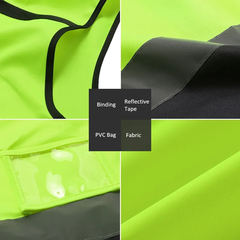 SMASYS Mens High Visibility Security Work Safety Vest with Zipper(LB-VS045)