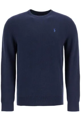 TEXTURED COTTON PULLOVER SWEATER