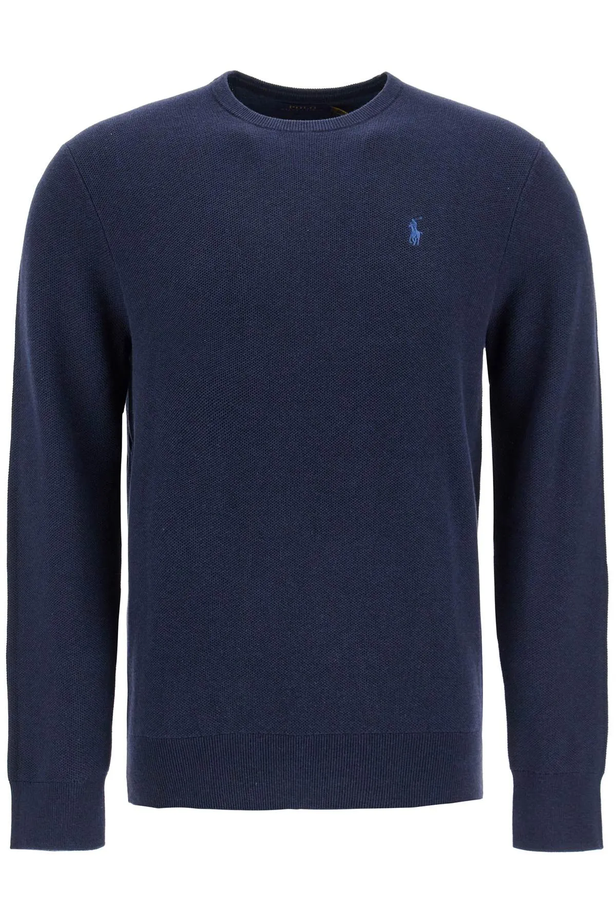 TEXTURED COTTON PULLOVER SWEATER