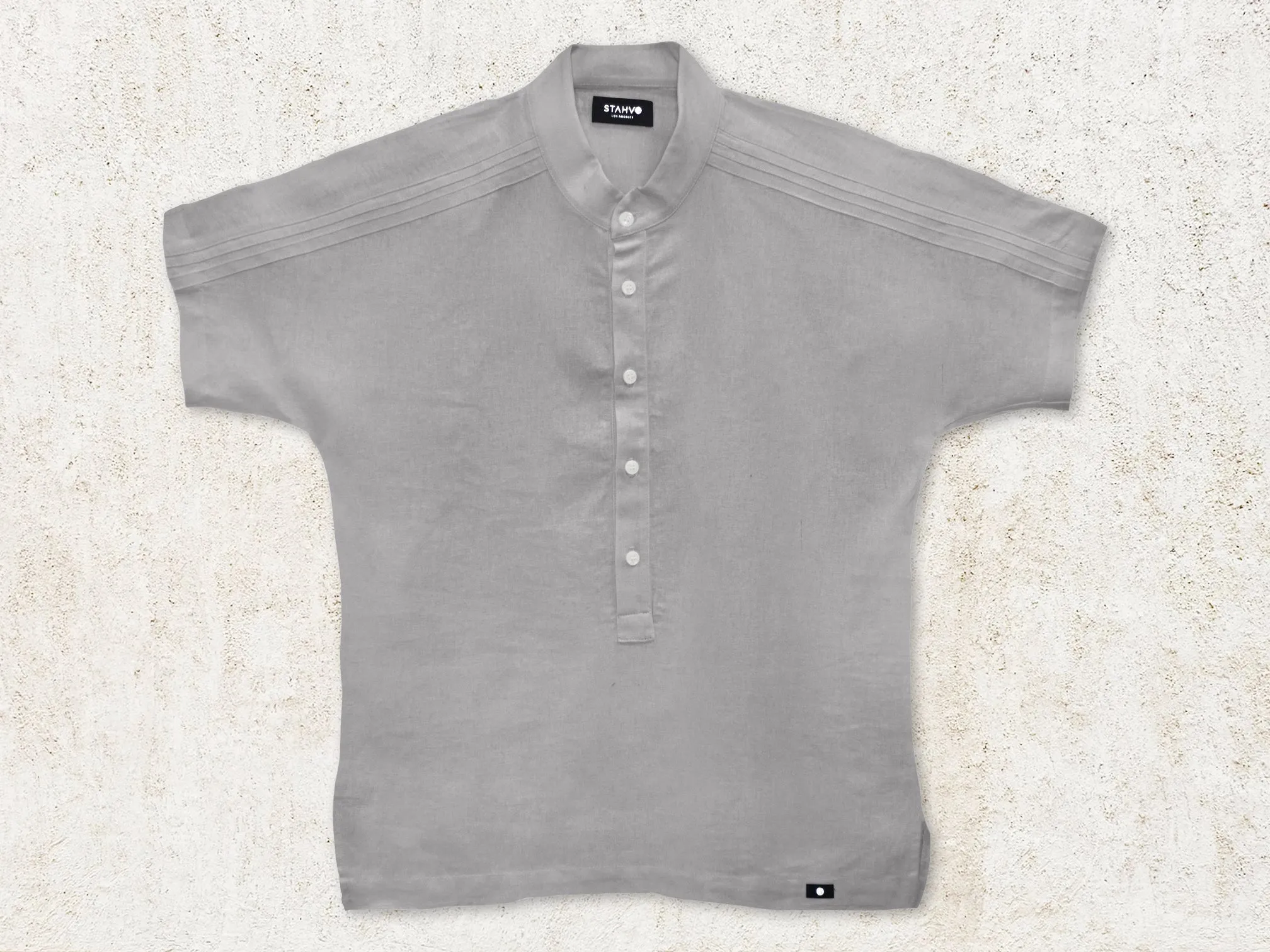THE ROVI HENLEY SHIRT - Grey