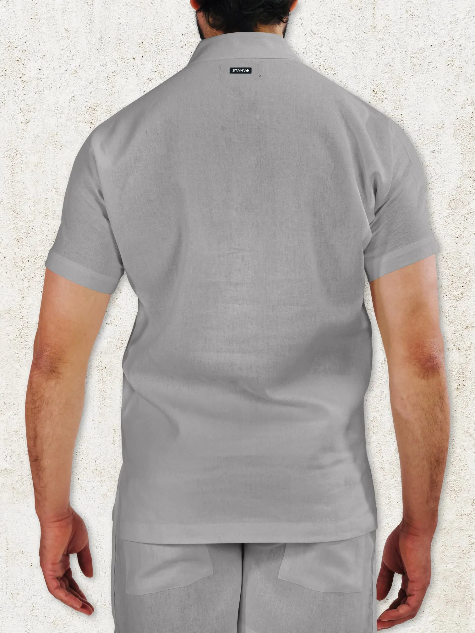 THE ROVI HENLEY SHIRT - Grey