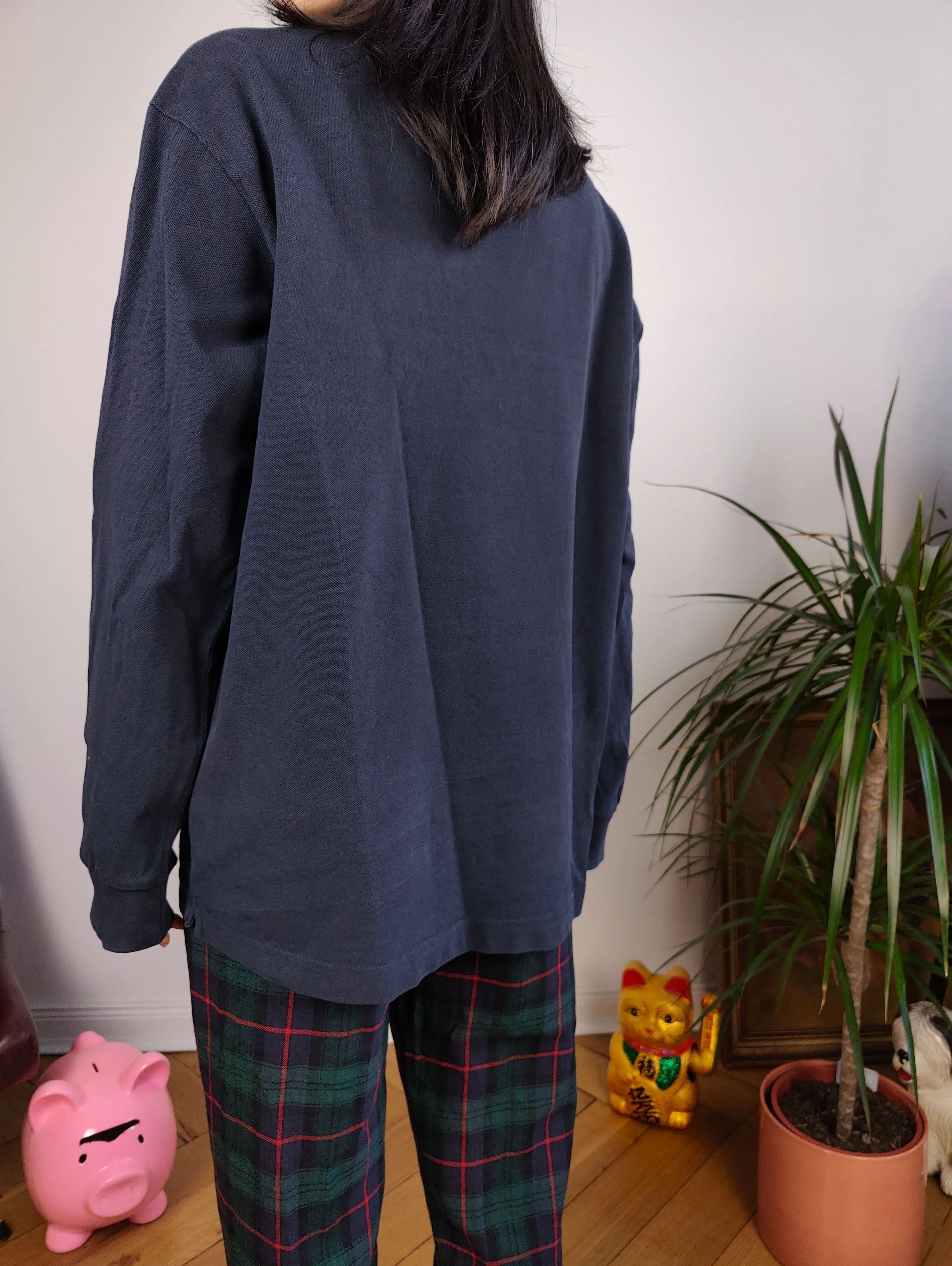 Vintage Robe di Kappa polo shirt long sleeve navy blue cotton sweater sweatshirt women unisex men L