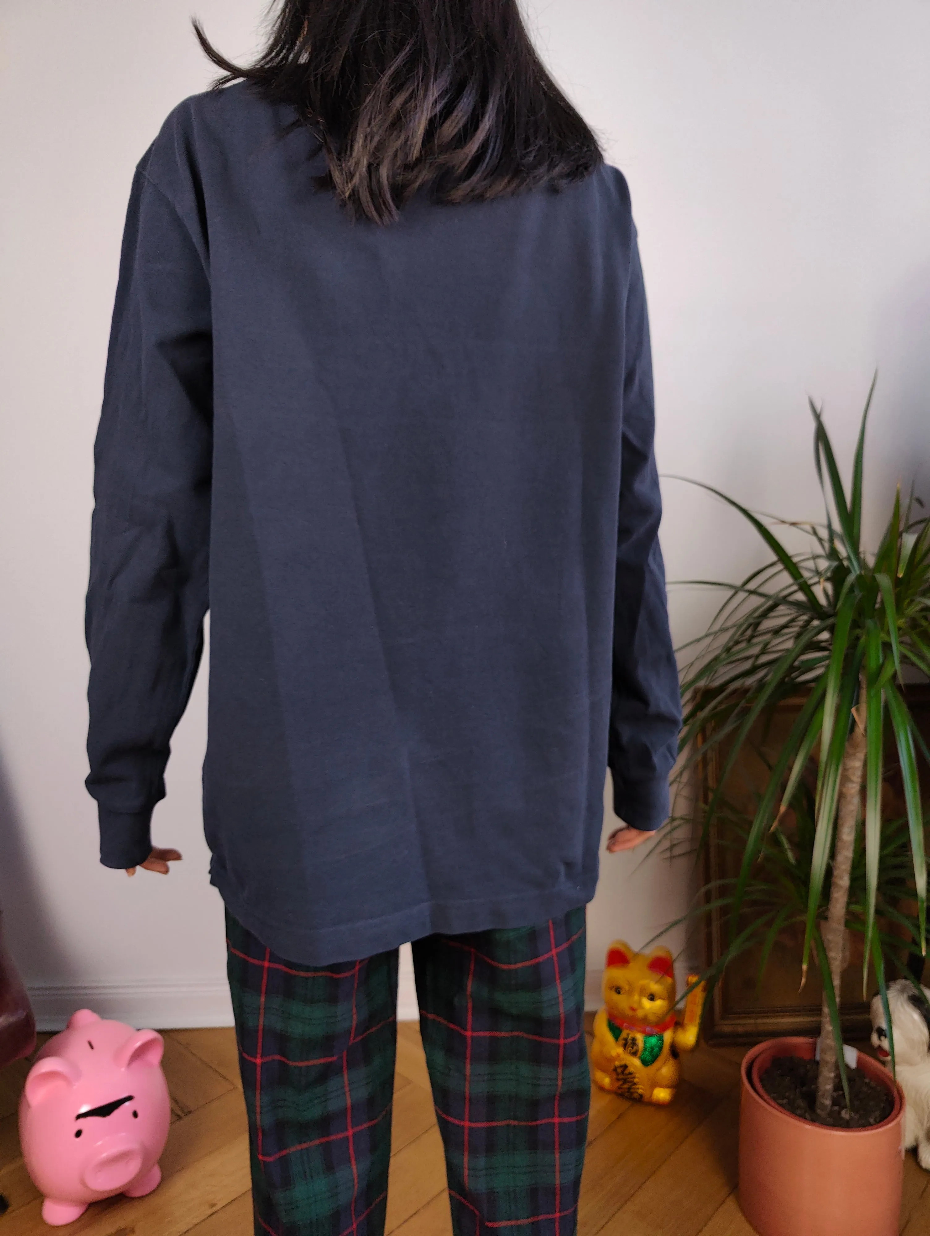 Vintage Robe di Kappa polo shirt long sleeve navy blue cotton sweater sweatshirt women unisex men L